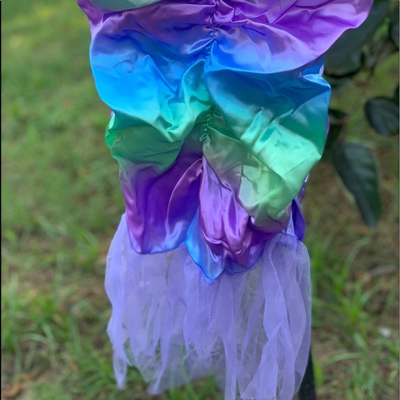 Girls Iridescent Mermaid Halloween Costume Dress - Picture 4 of 8